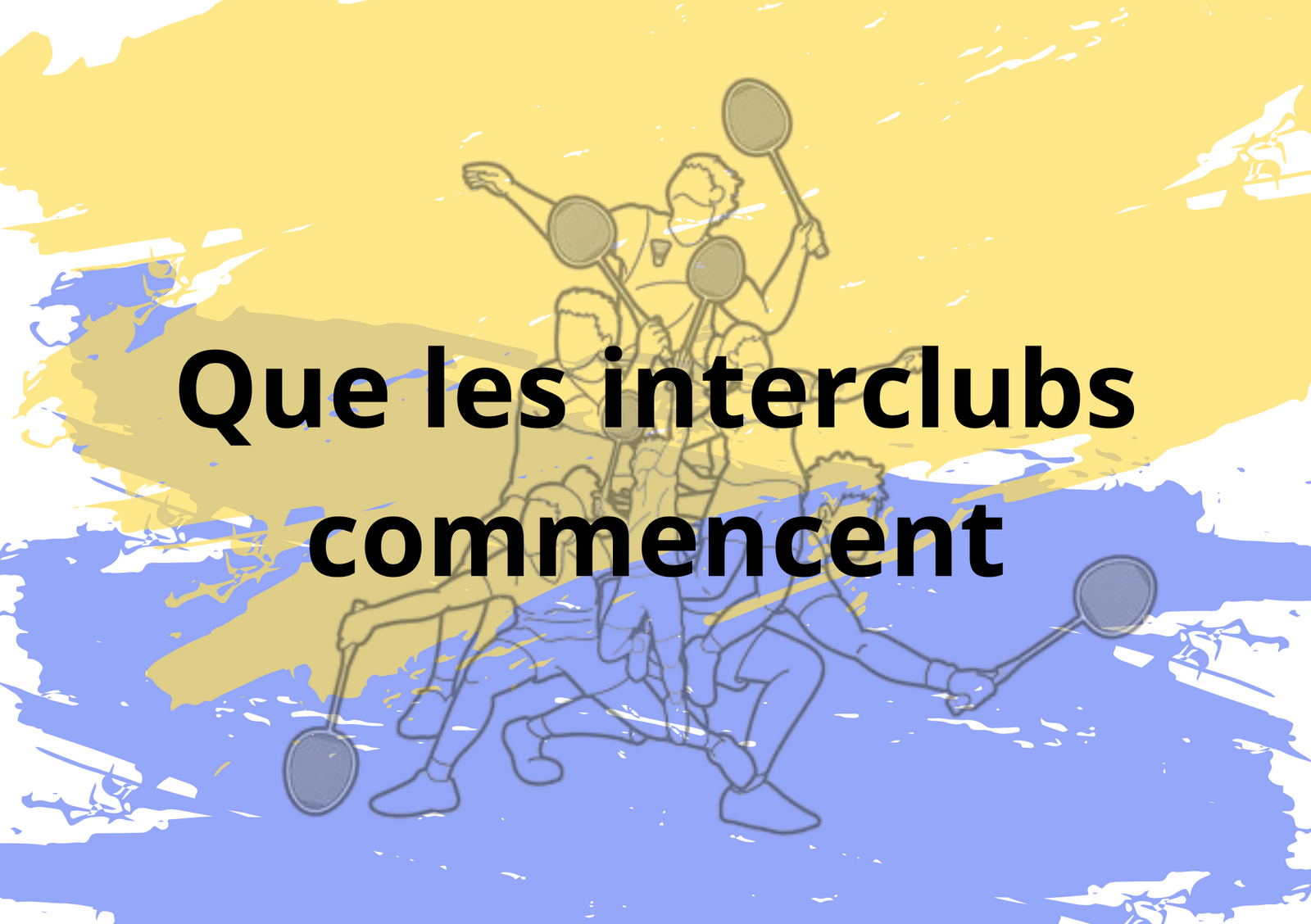 Les interclubs commencent !
